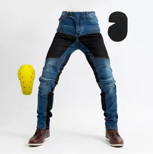 Pantalon moto homme anti-chute façon jean - vue 22
