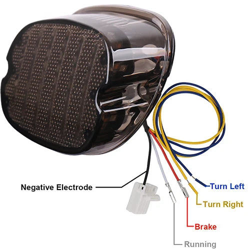 Feu arrière LED lay-down fumé pour Harley Softail Dyna Touring - vue 8