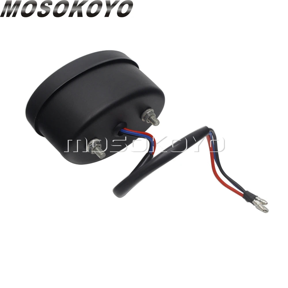 Feu arrière LED rond façon œil de chat pour moto custom - vue 5