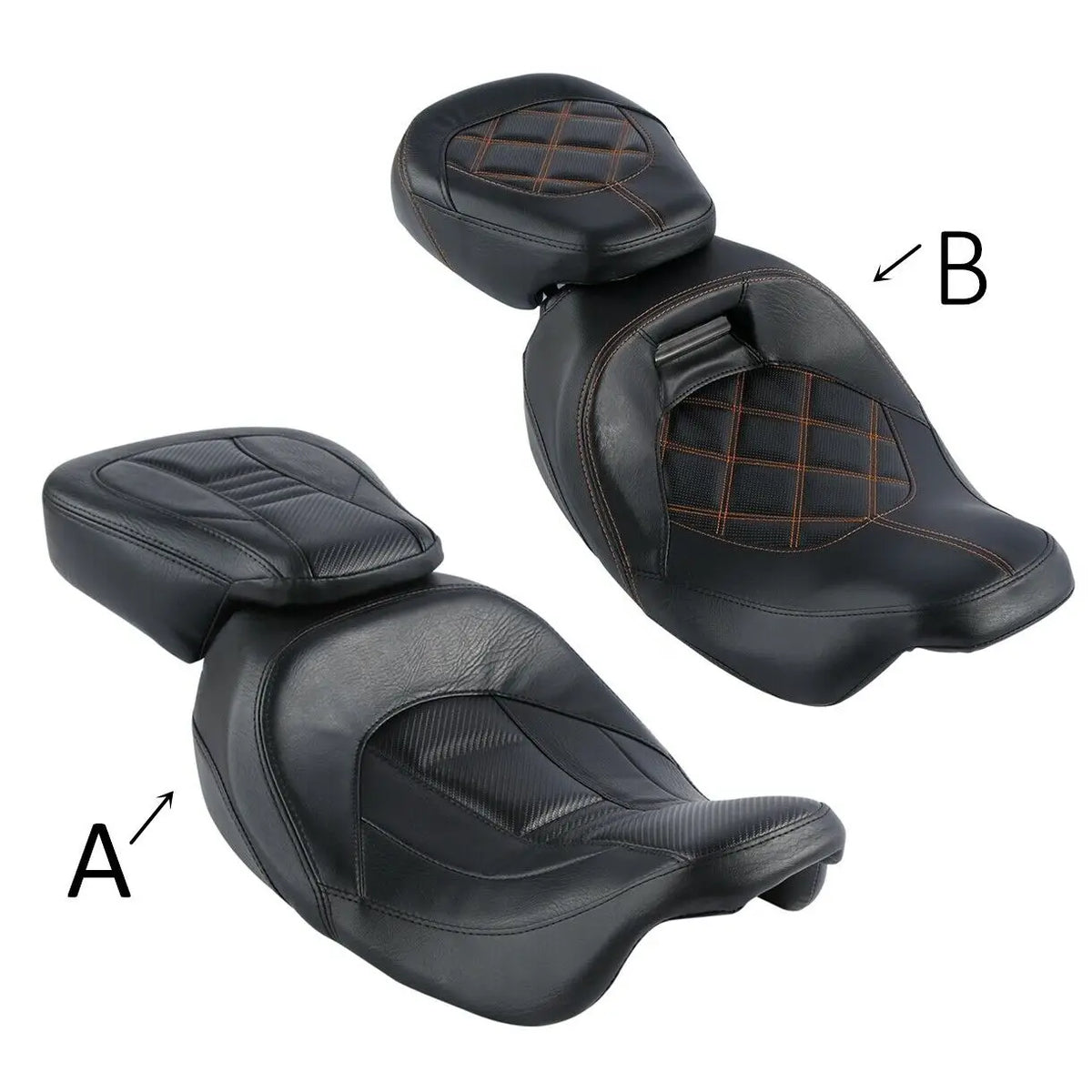 Selle biplace conducteur/passager pour Harley-Davidson Touring Electra Glide / CVO Street Glide / Road King / Road Glide (2009-2023)