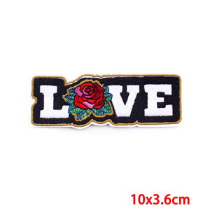 Écusson patch tête de mort et rose style biker - vue 19