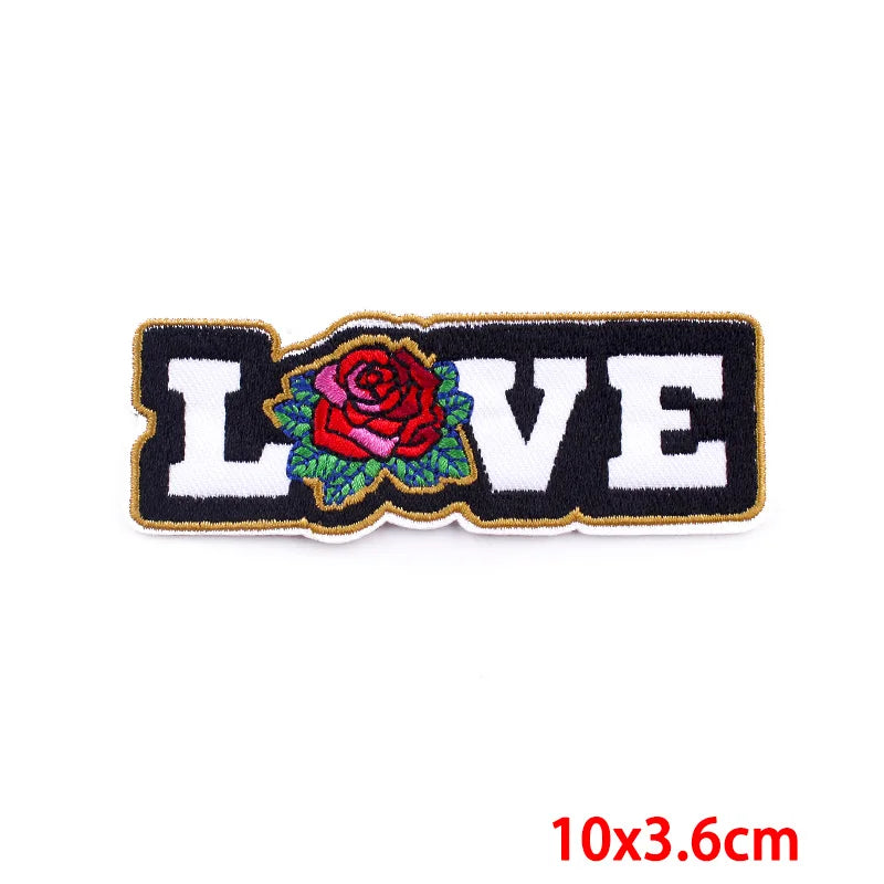 Écusson patch tête de mort et rose style biker - vue 19