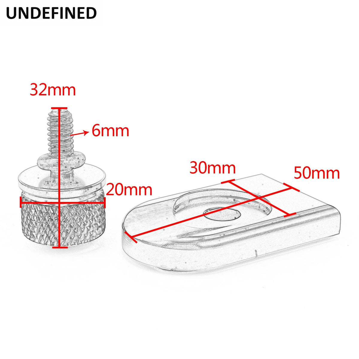 Vis de fixation de selle pour Harley Sportster Dyna Softail Touring - vue 2