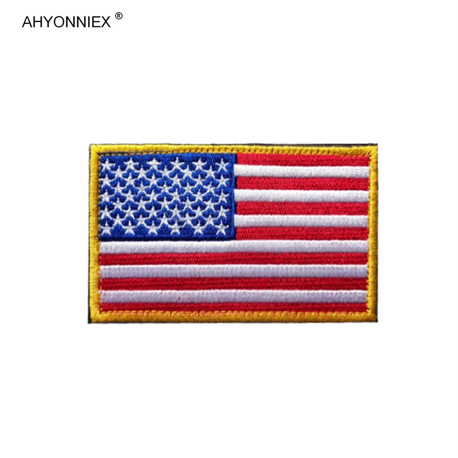 Écusson brodé drapeau de pays d'Amérique avec fixation velcro - vue 8