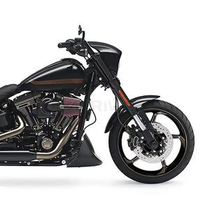 Spoiler menton noir pour Harley Dyna Fat Bob - vue 4