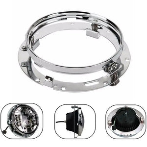 Phare LED rond chromé avec feux antibrouillard sur une Harley-Davidson Touring - vue 16