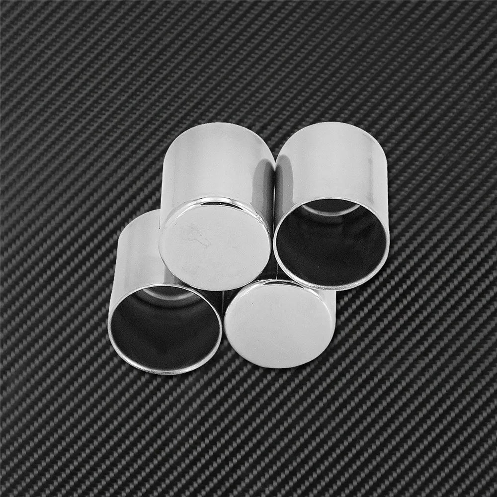 Lot de 4 caches de points d'ancrage (docking hardware) chromés - Harley Touring, Dyna, Softail, Sportster XL – photo 3/7