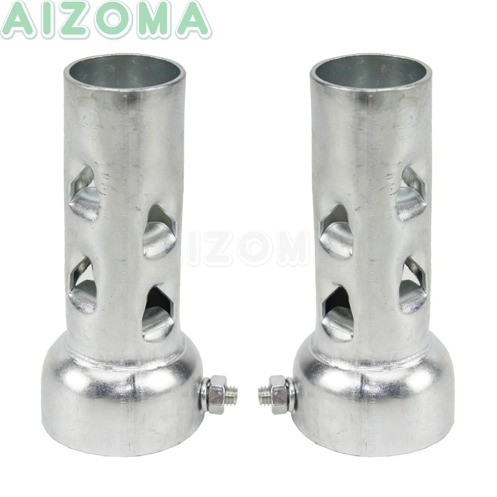 Chicanes d'échappement chromées 4 po pour Harley-Davidson Big Twin, Sportster et Touring Glide (silencieux 51 mm/2 po) – photo 3/8