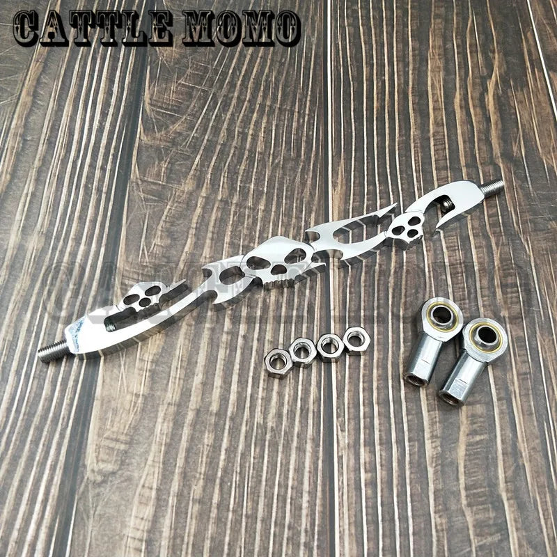 Tringle de sélecteur en aluminium noir/chrome pour Harley Softail, Road King et Electra Glide – photo 1/3