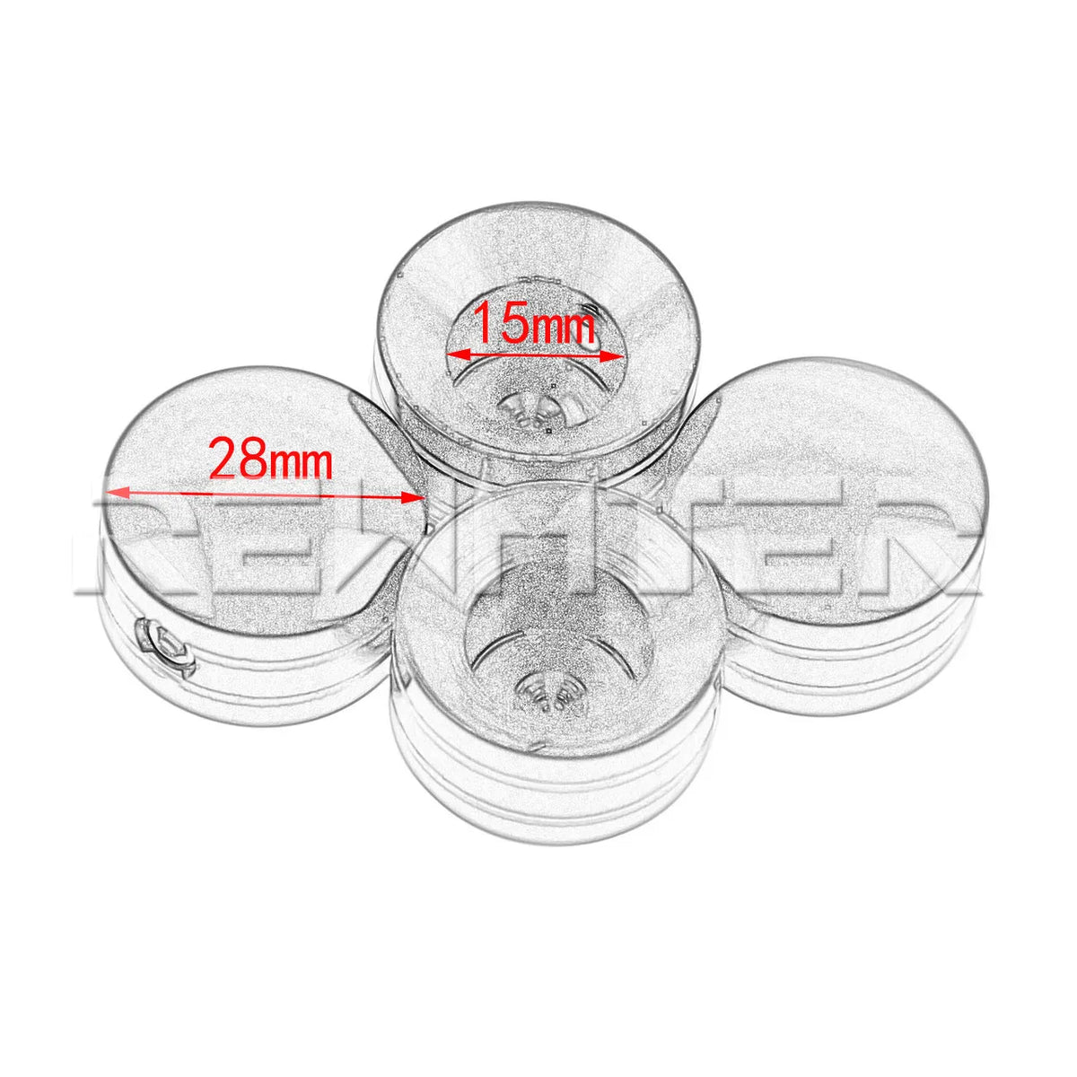 Caches décoratifs chromés pour vis de culasse moteur Harley-Davidson - vue 4