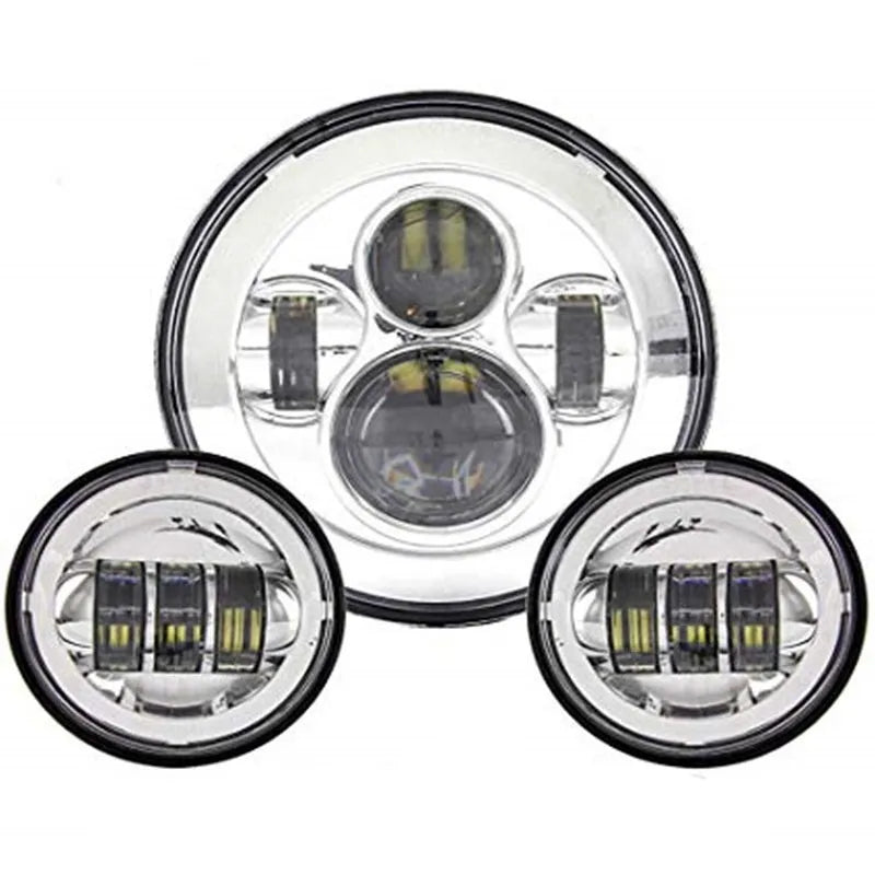 Phare LED 7 pouces avec feux additionnels LED 4,5 pouces pour Harley Touring Electra Glide - vue 8