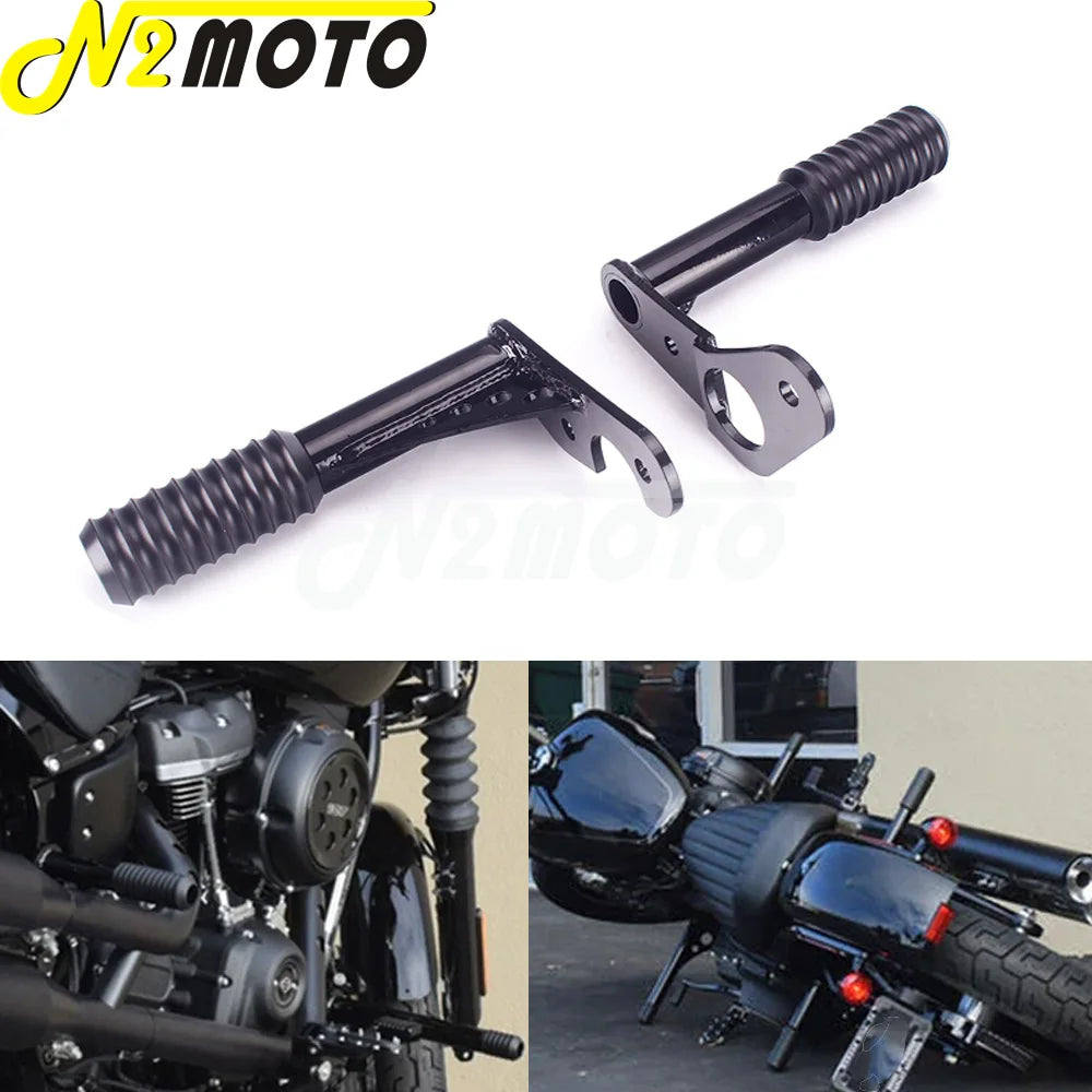 Crash bar noir avec repose-pieds pour Harley Softail - vue 1