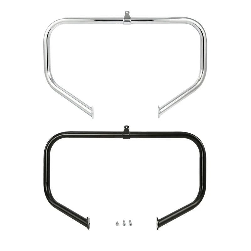Barre de protection moteur noire sur Harley Touring - vue 1