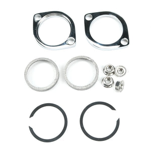 Kit brides d'échappement chromées pour Harley Big Twin Sportster - vue 1