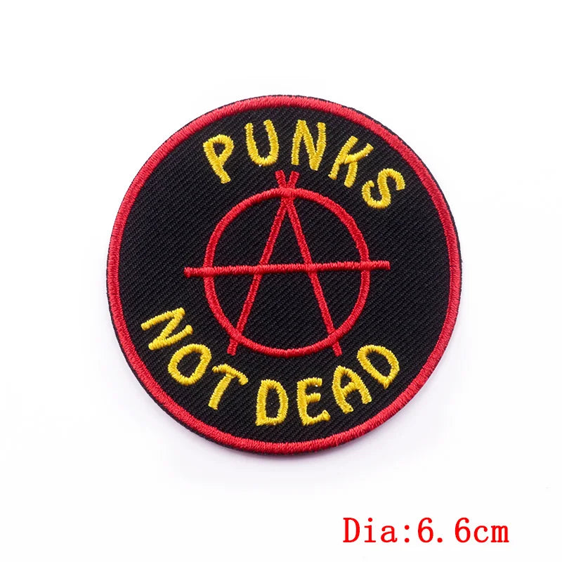 Écusson patch tête de mort et rose style biker - vue 27