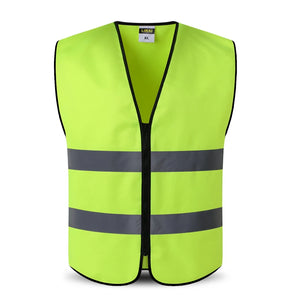 Gilet jaune fluo à bandes réfléchissantes - vue 6