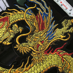 Écusson brodé dragon chinois doré - vue 4