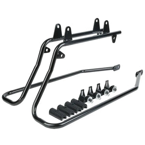 Support noir renforcé pour sacoche rigide sur une Harley-Davidson Softail Fat Boy - vue 3