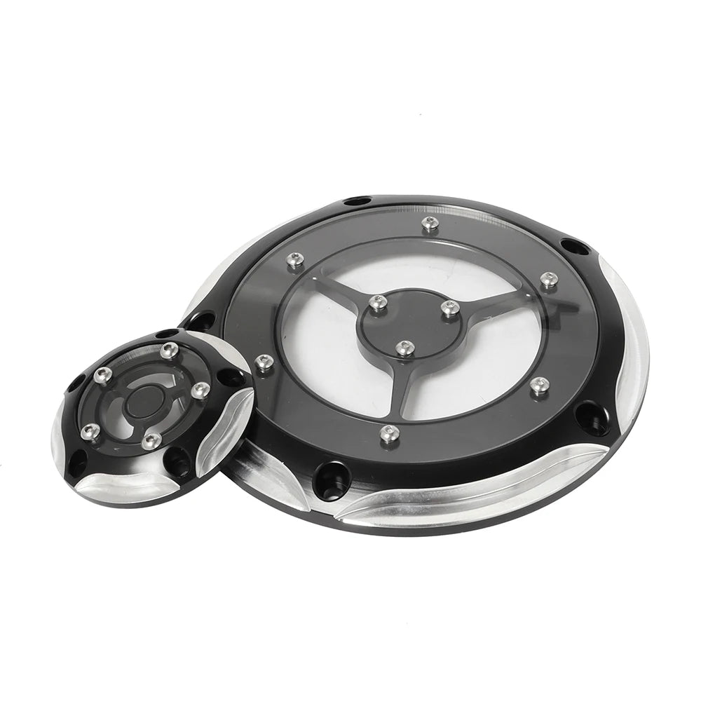 Cache derby et cache timer 5 trous pour Harley Touring Softail Dyna - vue 10