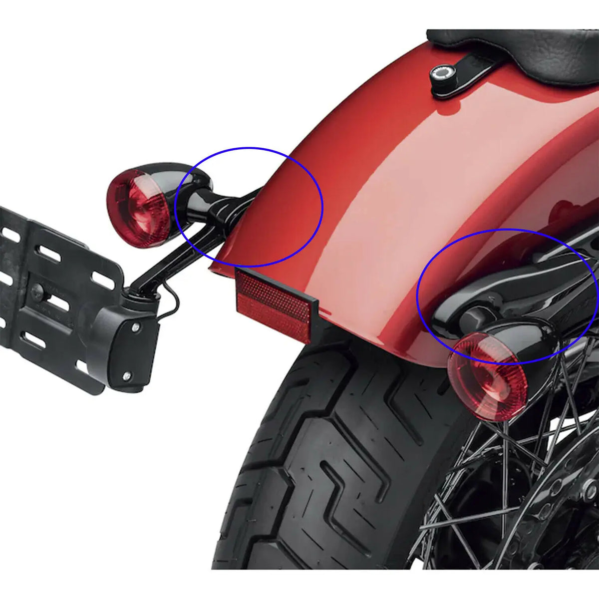 Supports de déport de clignotants pour Harley Softail - vue 2