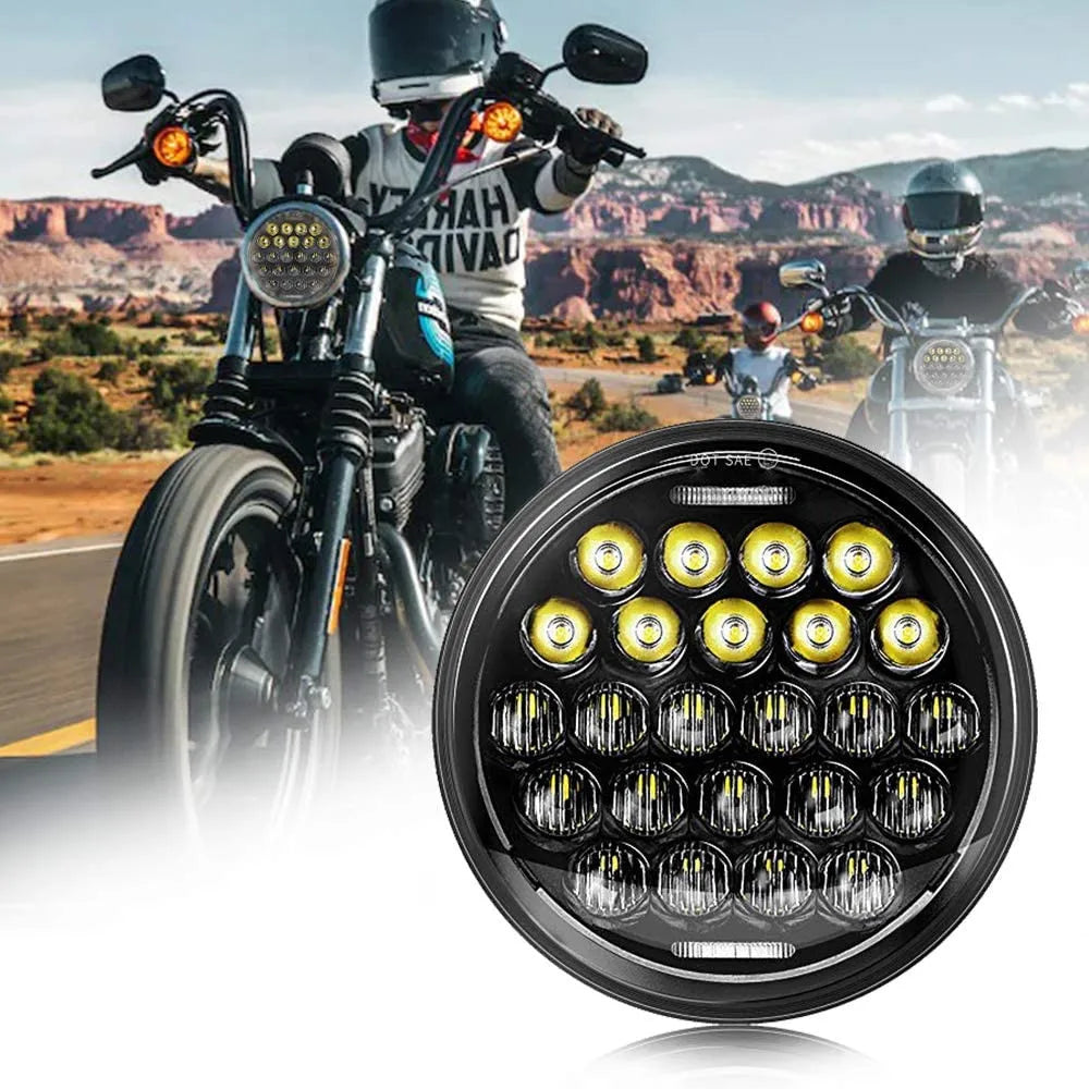 Phare LED 5,75 pouces pour Harley Dyna Softail - vue 1