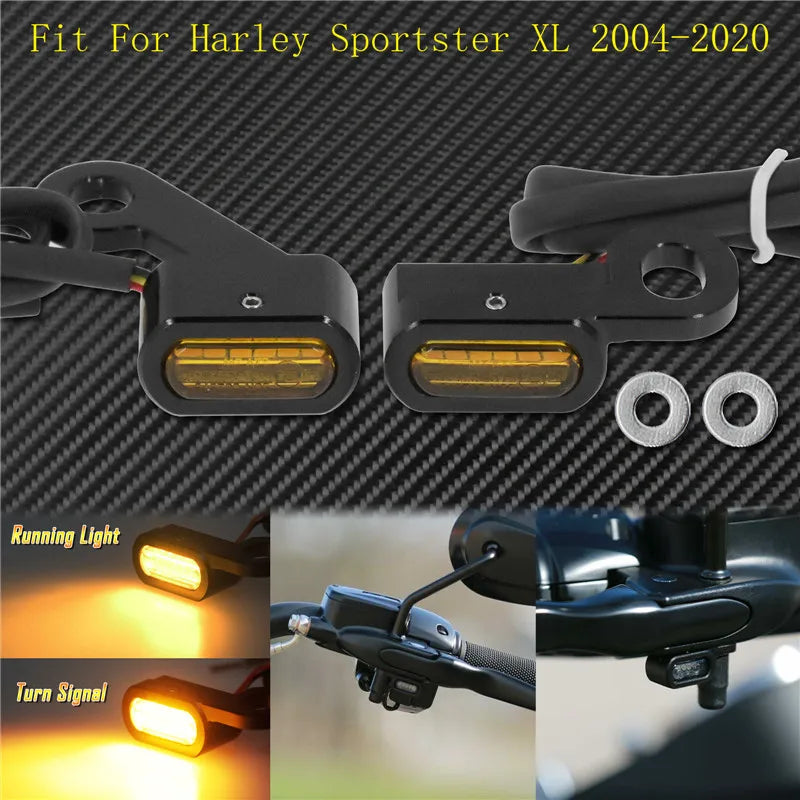 Mini clignotants LED E-Mark avant, feu de position pour Harley Touring, Street/Road Glide, Softail, Sportster XL883 - vue 13