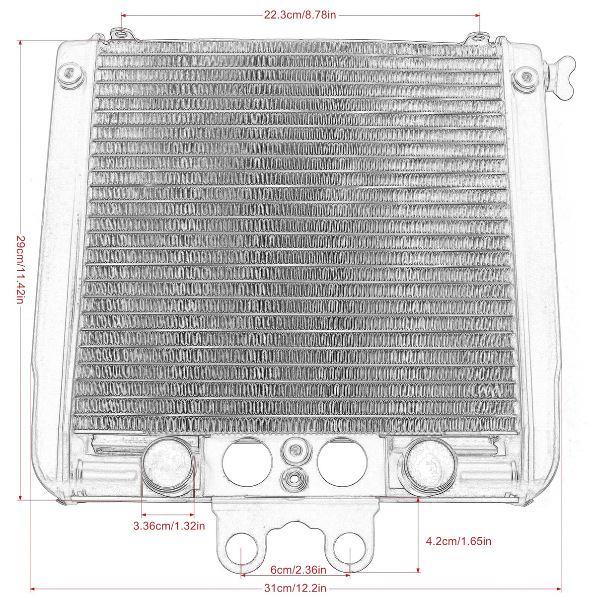 Radiateur aluminium CNC pour Harley V-Rod VRSCA - vue 2