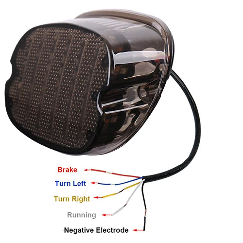 Feu arrière LED lay-down fumé pour Harley Softail Dyna Touring - vue 7