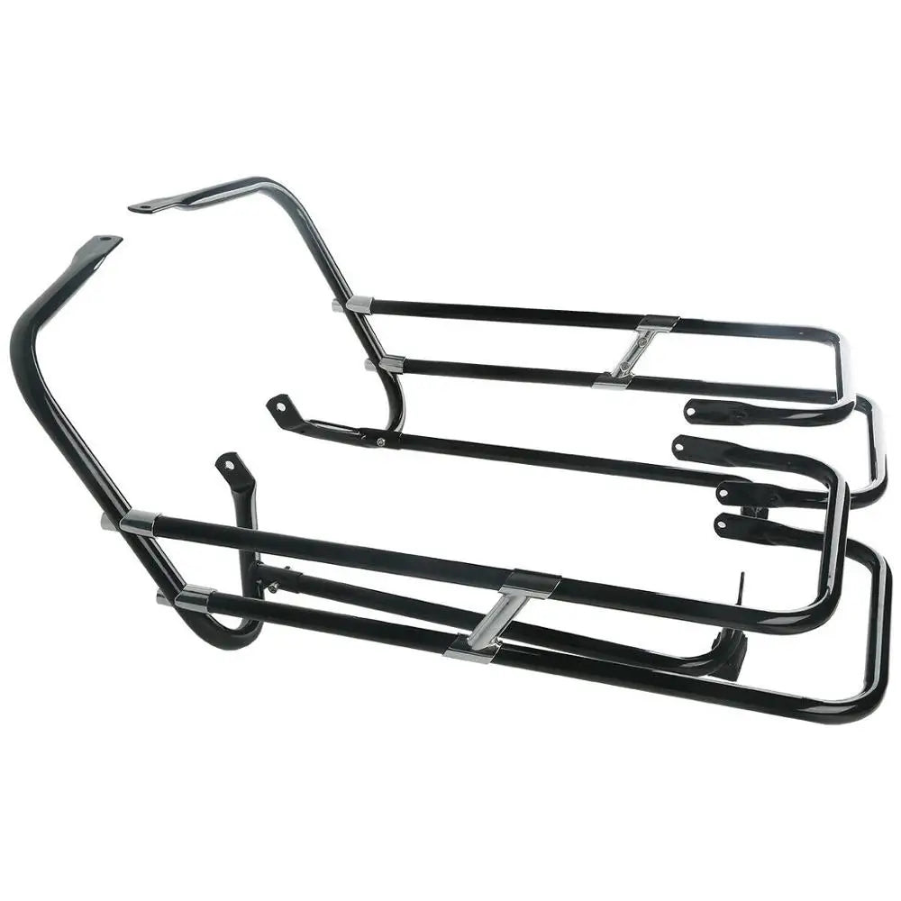 Garde double rail chromé autour des sacoches d'une Harley-Davidson Touring - vue 8