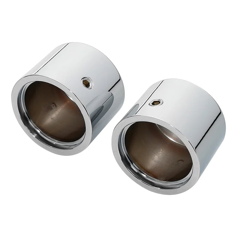 Caches d'écrou d'axe avant chromés pour Harley Touring Softail Dyna Sportster - vue 5