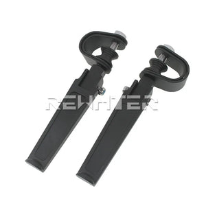 Repose-pieds moto rabattable chromé fixé sur barre de protection moteur - vue 8