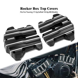 Paire de caches culbuteurs en aluminium pour Harley-Davidson moteur M8 - vue 7