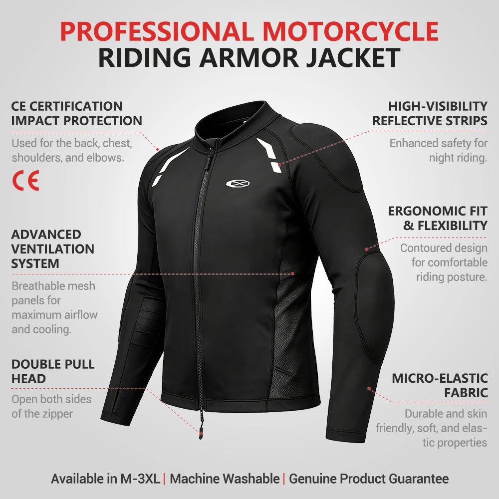 Blouson moto homme noir protections intégrées - vue 5