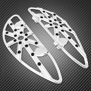 Marchepieds pilote CNC (floorboards) chromés - Harley Touring Road King, Electra Glide, Dyna, Softail FLHT – photo 4/6