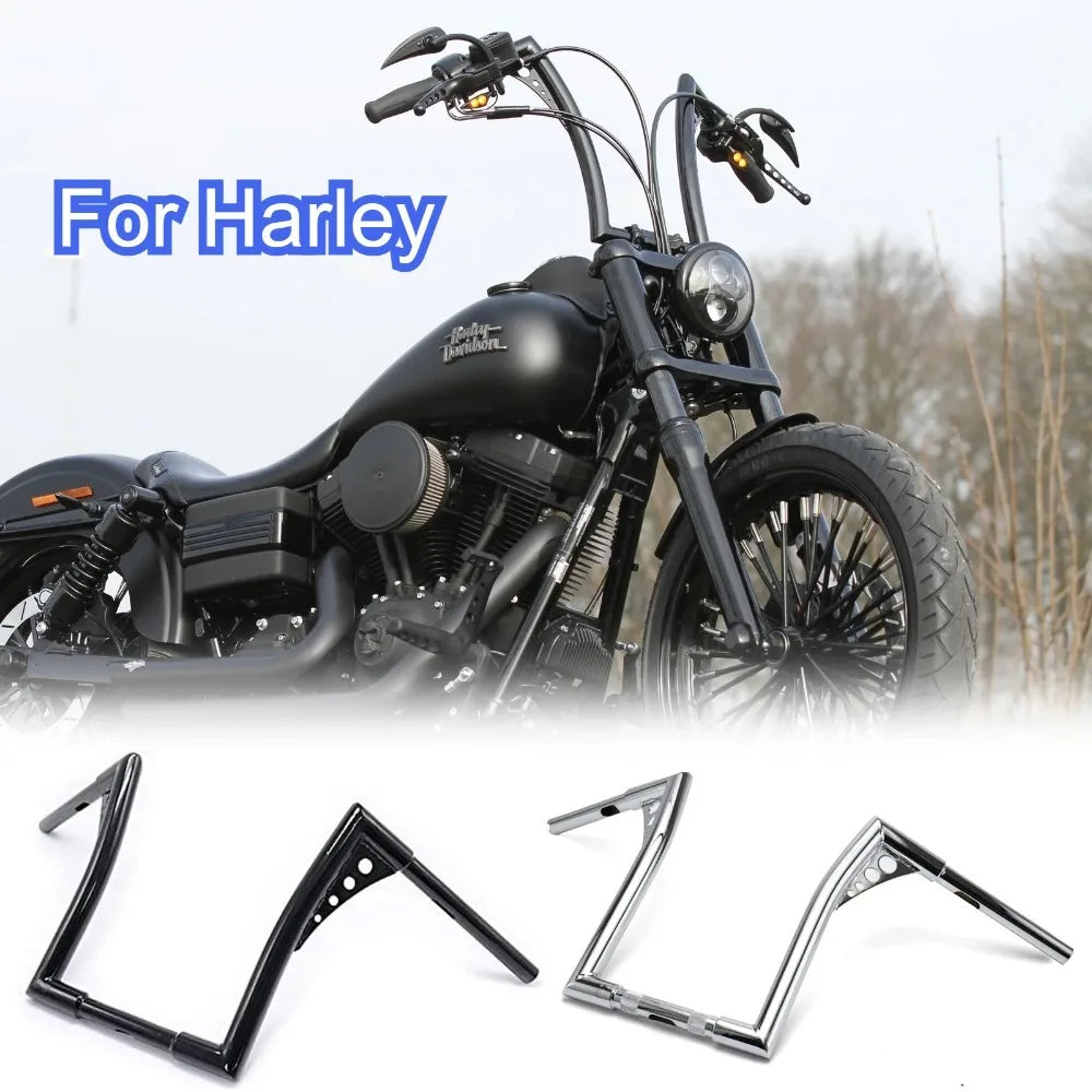 Guidon ape hanger pour Harley Sportster Dyna Softail - vue 1