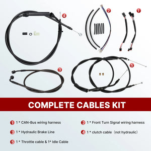 Kit de Câbles Rallongés pour Guidon - Harley-Davidson Sportster XL 2014-2021 (Sans ABS) – photo 3/8