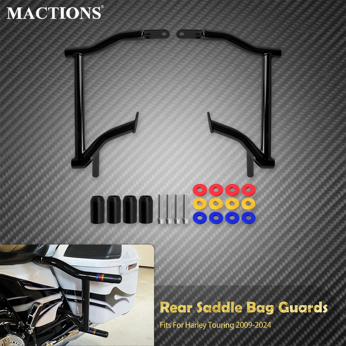 Barres de Protection Arrière pour Sacoches (Crash Bars) - Harley-Davidson Touring 2009-2024 – photo 1/7