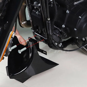 Spoiler avant bas noir en ABS pour moto Harley-Davidson - vue 1