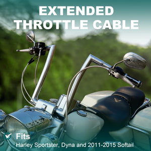 Kit Câble d'Accélérateur Tressé Inox 108cm - Harley-Davidson Sportster XL, Dyna, Softail Standard – photo 2/8