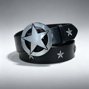 Ceinture homme cloutée boucle croix style punk - vue 3