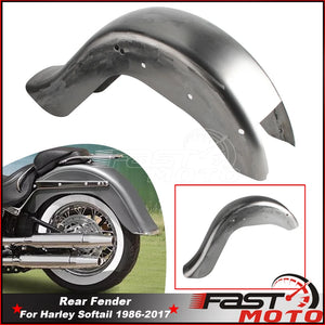 Garde-boue arrière moto brut en acier pour Harley-Davidson Softail - vue 1
