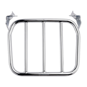 Porte-bagages chromé pour dossier sissy bar Harley Softail - vue 2