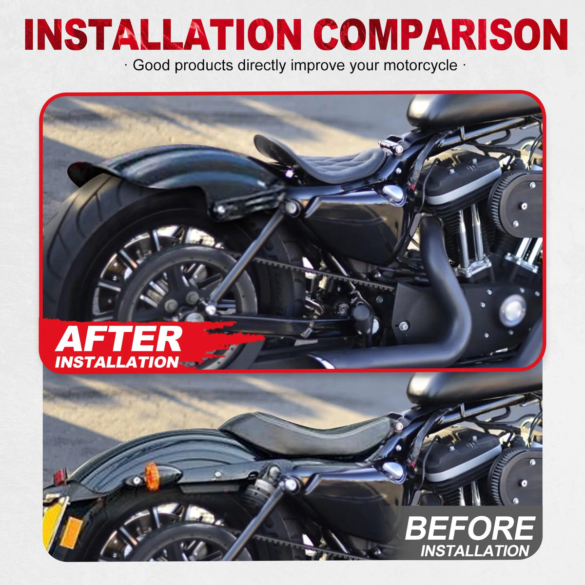 Garde-Boue Arrière ABS - Harley-Davidson Sportster XL 1994-2003 – photo 4/6