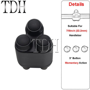 Commodo 2 ou 3 boutons pour Harley guidon 22/25 mm - vue 17