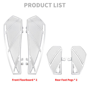 Plancher et repose-pieds en aluminium noir pour moto Harley-Davidson - vue 5