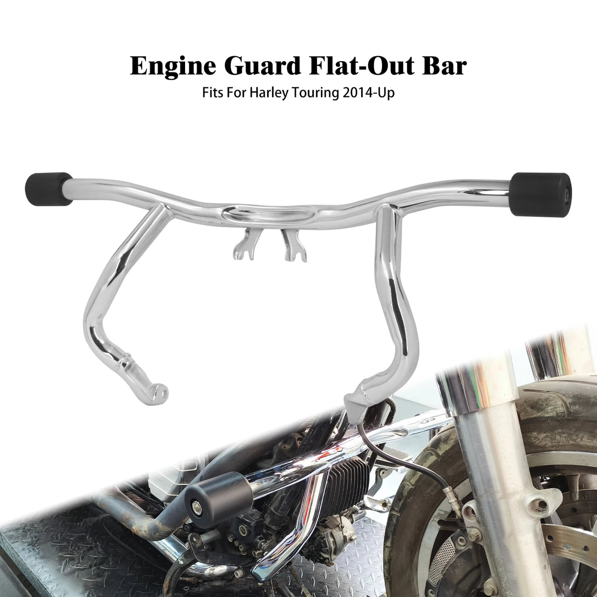 Sabot moteur chromé pour Harley-Davidson Touring - vue 1
