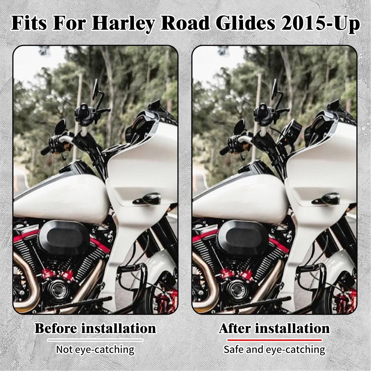 Risers avec support de compteurs pour Harley Road Glide - vue 2