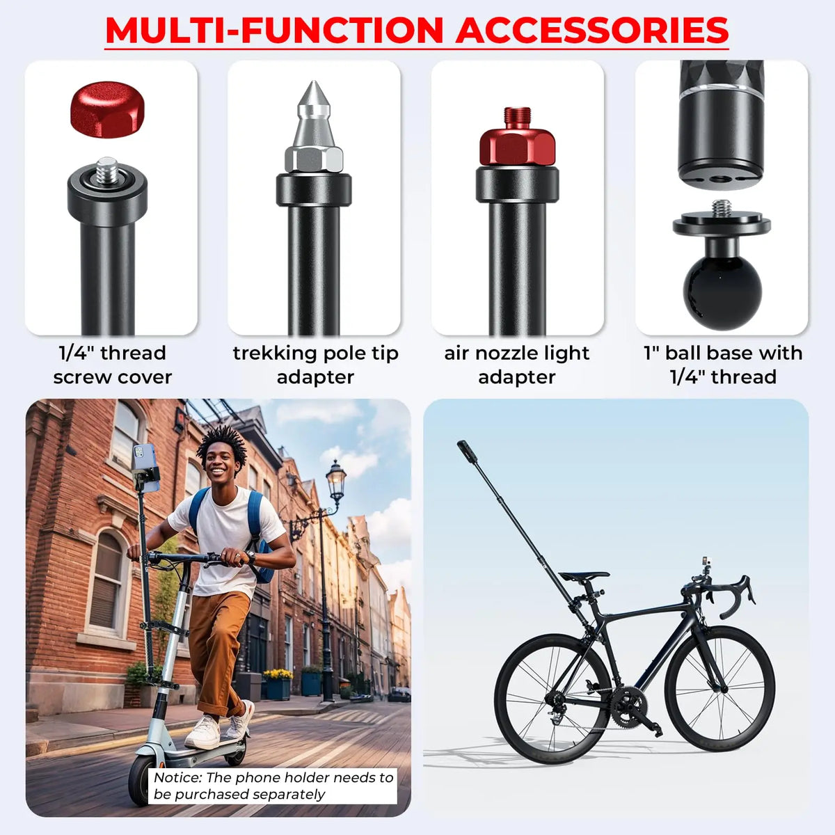 Kit de fixation moto pour caméra d'action - vue 5