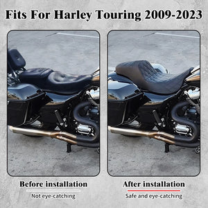 Selle deux places pilote/passager en similicuir - Harley Touring Road Glide, FLHT, FLHR, FLHX 2009-2025 – photo 3/6