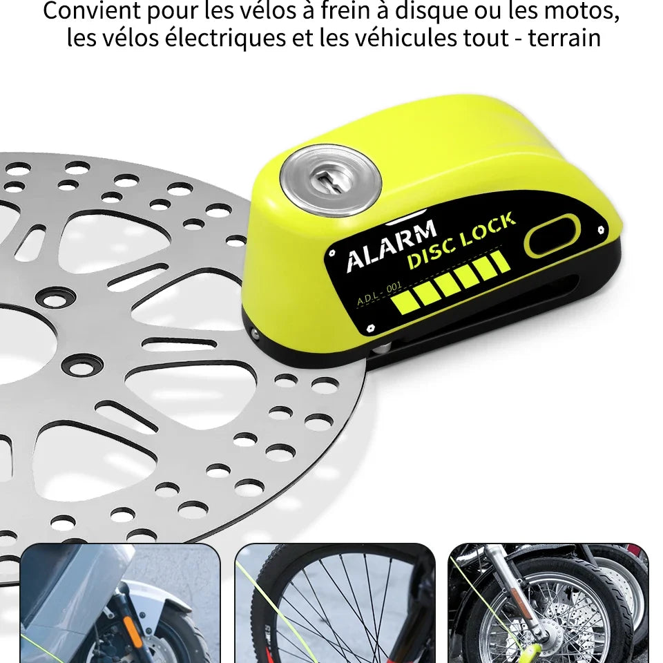 Bloque-disque moto Extractme avec alarme 120 dB rechargeable - vue 5